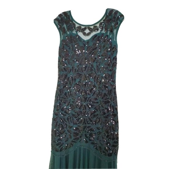 kayamiya Dresses & Skirts - 1920s Style Flapper Evening Dress Medium Green